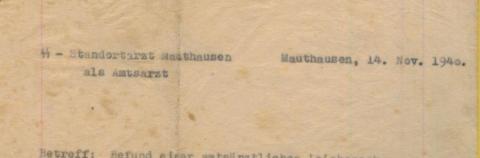 Interesting document from KL Mauthausen, about a forensic study of a corpse of a prisoner, handsigned by prominent doctor of the camp! 