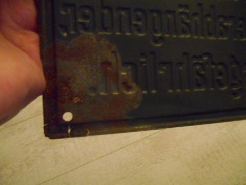 Original panel/board from the concentration camp Gross-Rosen! Found in the area, in a house!