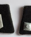 German WW2 Waffen SS NCO Untersturmfuhrer matched set of collar tabs with COA 100% original