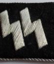 German WW2 Waffen SS NCO Untersturmfuhrer matched set of collar tabs with COA 100% original