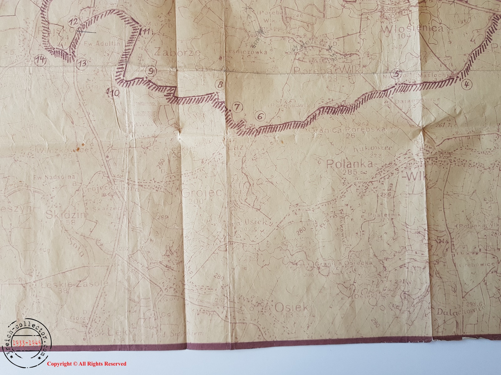 WW2 Concentration camp KL original items - WW II - Really unique map of ...